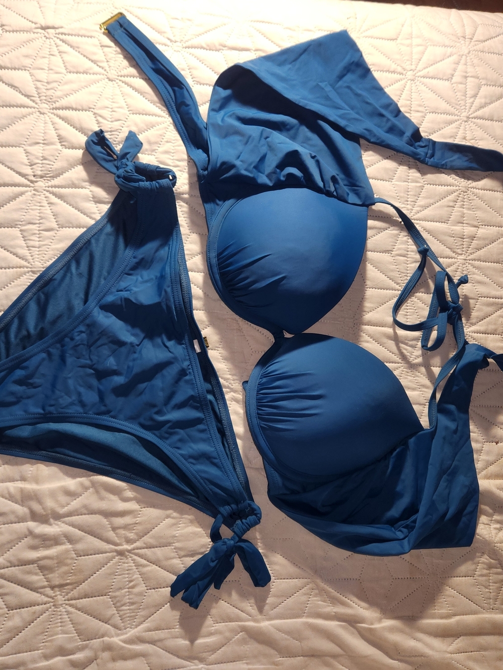 Aqua Royal Blue Two-Piece Bikini Set